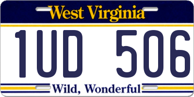 WV license plate 1UD506
