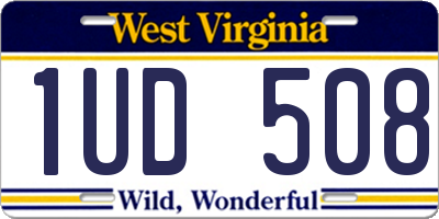 WV license plate 1UD508