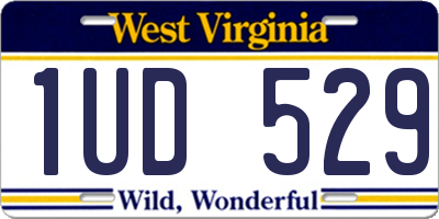 WV license plate 1UD529
