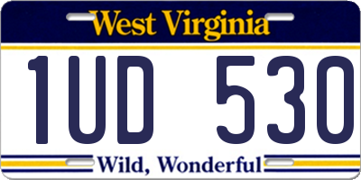 WV license plate 1UD530