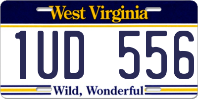 WV license plate 1UD556