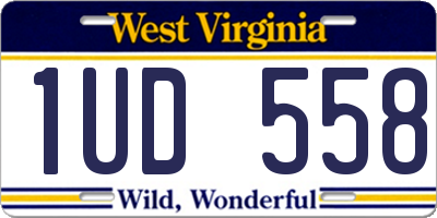 WV license plate 1UD558