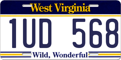 WV license plate 1UD568