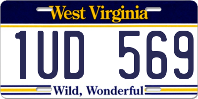 WV license plate 1UD569