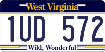 WV license plate 1UD572