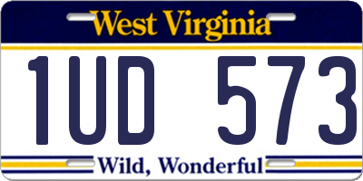 WV license plate 1UD573