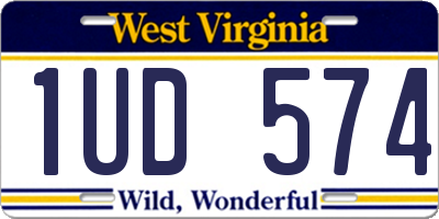 WV license plate 1UD574