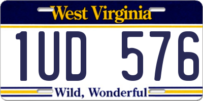 WV license plate 1UD576