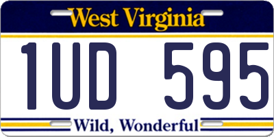 WV license plate 1UD595