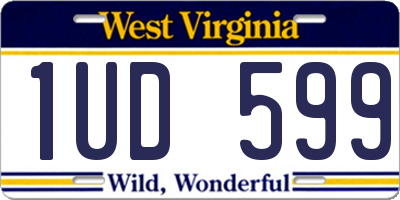 WV license plate 1UD599