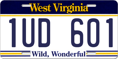 WV license plate 1UD601