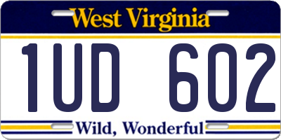 WV license plate 1UD602