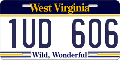 WV license plate 1UD606