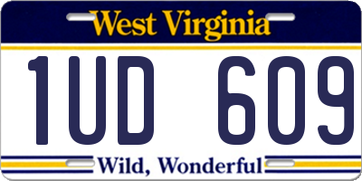 WV license plate 1UD609