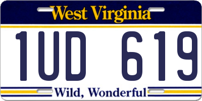 WV license plate 1UD619