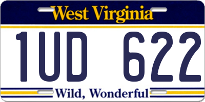 WV license plate 1UD622