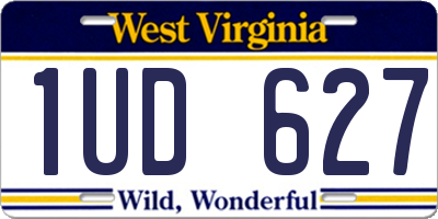 WV license plate 1UD627