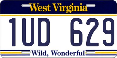 WV license plate 1UD629