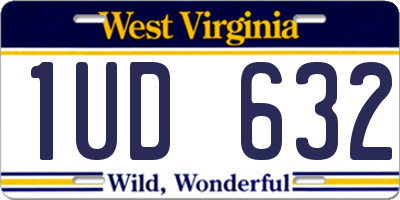 WV license plate 1UD632