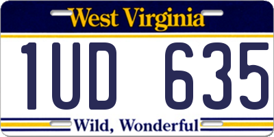 WV license plate 1UD635