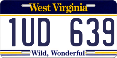 WV license plate 1UD639