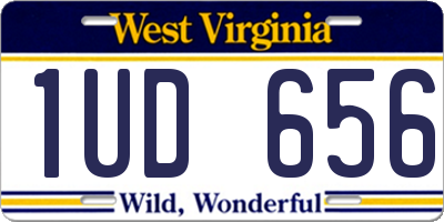 WV license plate 1UD656