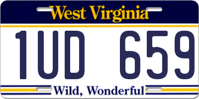 WV license plate 1UD659