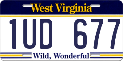 WV license plate 1UD677
