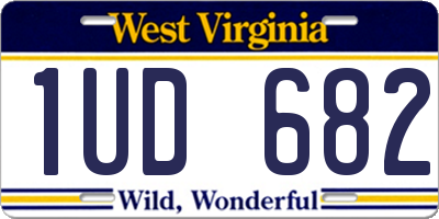 WV license plate 1UD682