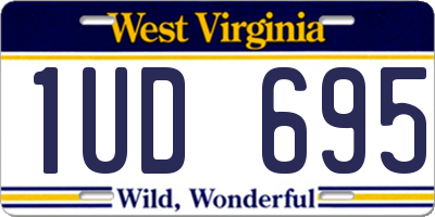 WV license plate 1UD695