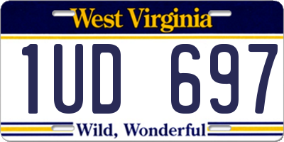 WV license plate 1UD697