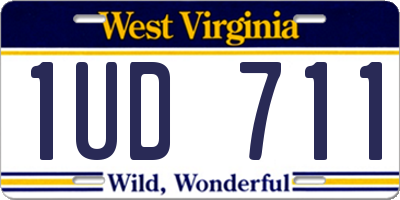WV license plate 1UD711