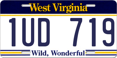 WV license plate 1UD719