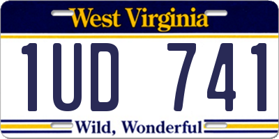 WV license plate 1UD741