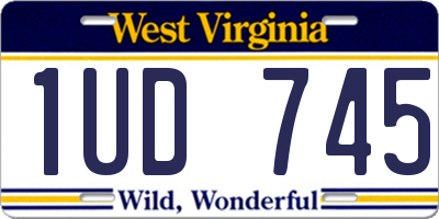 WV license plate 1UD745