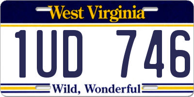WV license plate 1UD746
