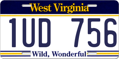 WV license plate 1UD756