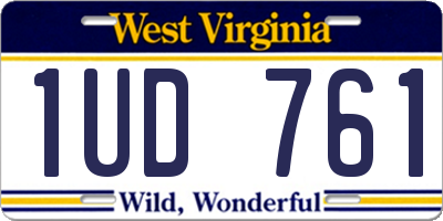 WV license plate 1UD761
