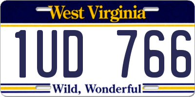 WV license plate 1UD766