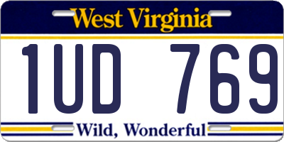 WV license plate 1UD769