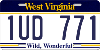WV license plate 1UD771