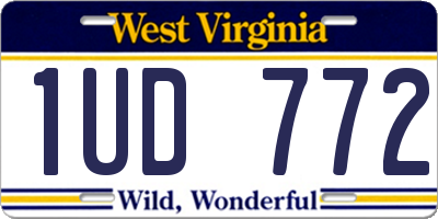 WV license plate 1UD772