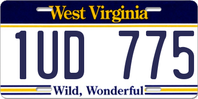 WV license plate 1UD775
