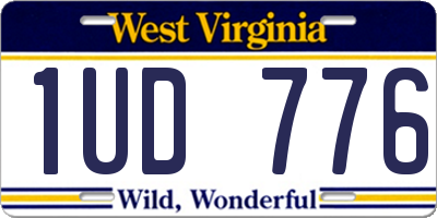 WV license plate 1UD776