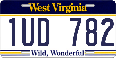 WV license plate 1UD782