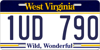 WV license plate 1UD790