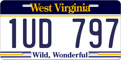 WV license plate 1UD797