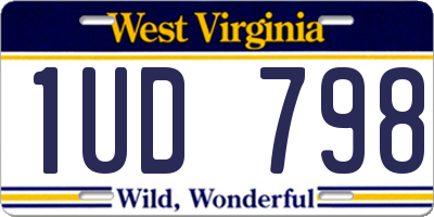 WV license plate 1UD798