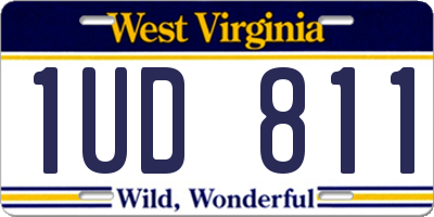 WV license plate 1UD811