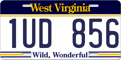 WV license plate 1UD856